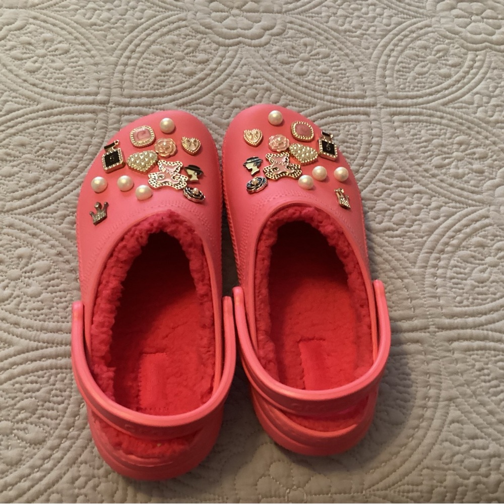 CROCS Pink Embellished Mules